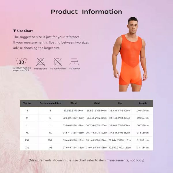 Mesh Bodysuit Size Chart